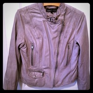 Sz M Andrew Marc Leather Motorcycle Jacket